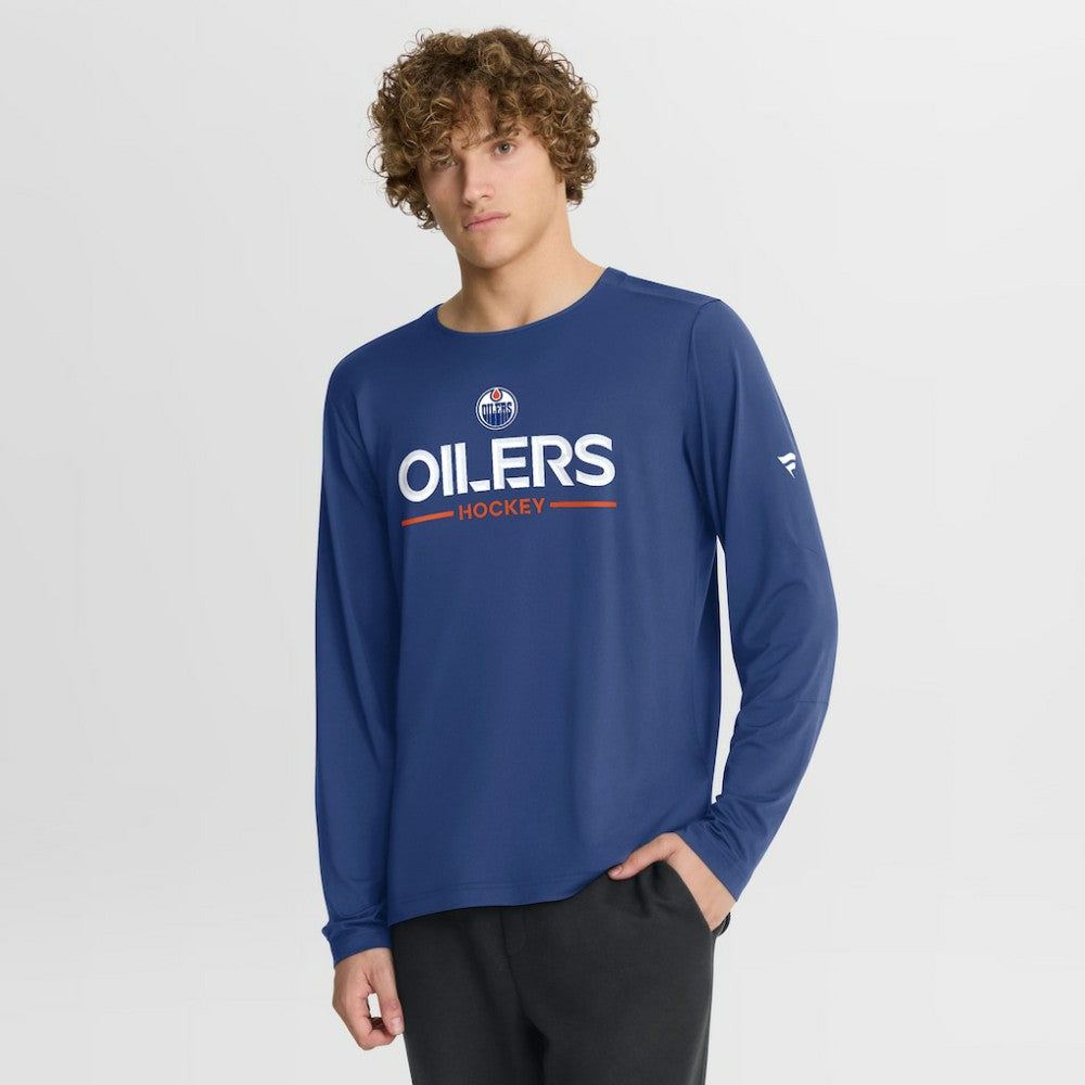 Edmonton Oilers Fanatics Authentic Pro Rink Tech Long Sleeve T-Shirt - Royal - NHL