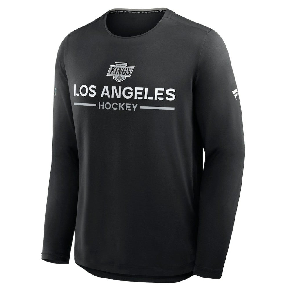 Los Angeles Kings Fanatics Authentic Pro Rink Tech Long Sleeve T-Shirt - Black - NHL