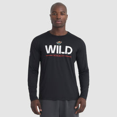 Minnesota Wild Fanatics Authentic Pro Rink Tech Long Sleeve T-Shirt - Black - NHL