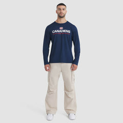 Montreal Canadiens Fanatics Authentic Pro Rink Tech Long Sleeve T-Shirt - Navy - NHL