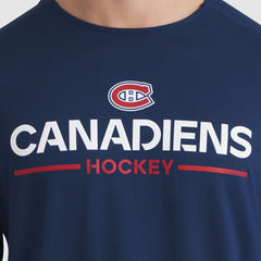 Montreal Canadiens Fanatics Authentic Pro Rink Tech Long Sleeve T-Shirt - Navy - NHL
