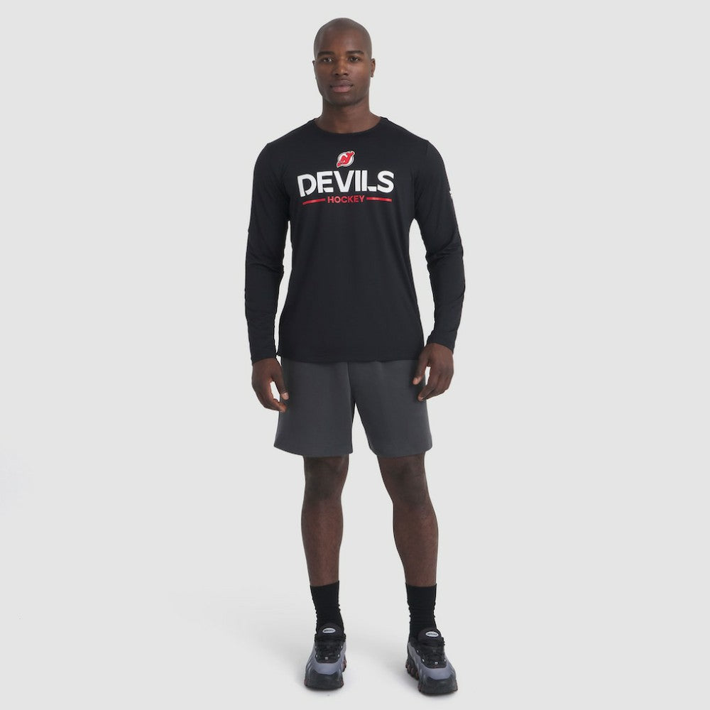 New Jersey Devils Fanatics Authentic Pro Rink Tech Long Sleeve T-Shirt - Black - NHL