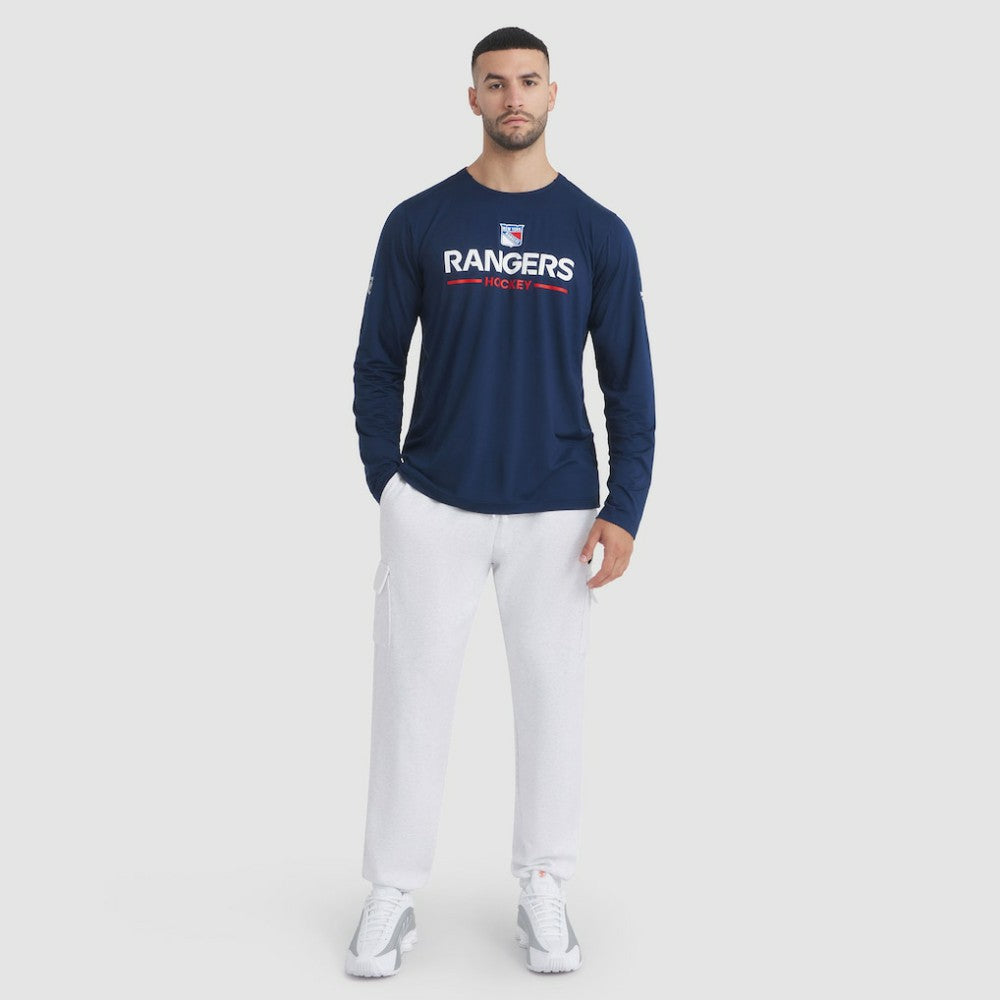 New York Rangers Fanatics Authentic Pro Rink Tech Long Sleeve T-Shirt - Navy - NHL