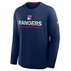 New York Rangers Fanatics Authentic Pro Rink Tech Long Sleeve T-Shirt - Navy - NHL