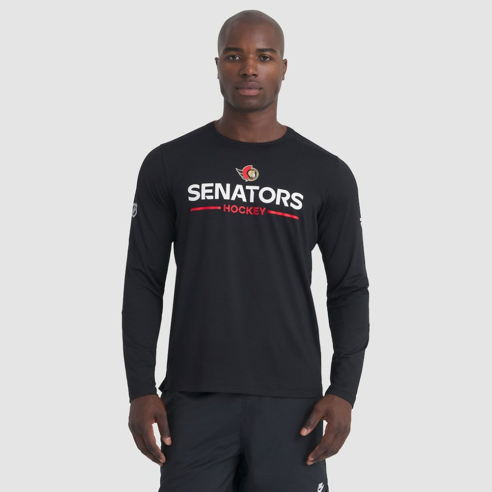 Ottawa Senators Fanatics Authentic Pro Rink Tech Long Sleeve T-Shirt - Black - NHL
