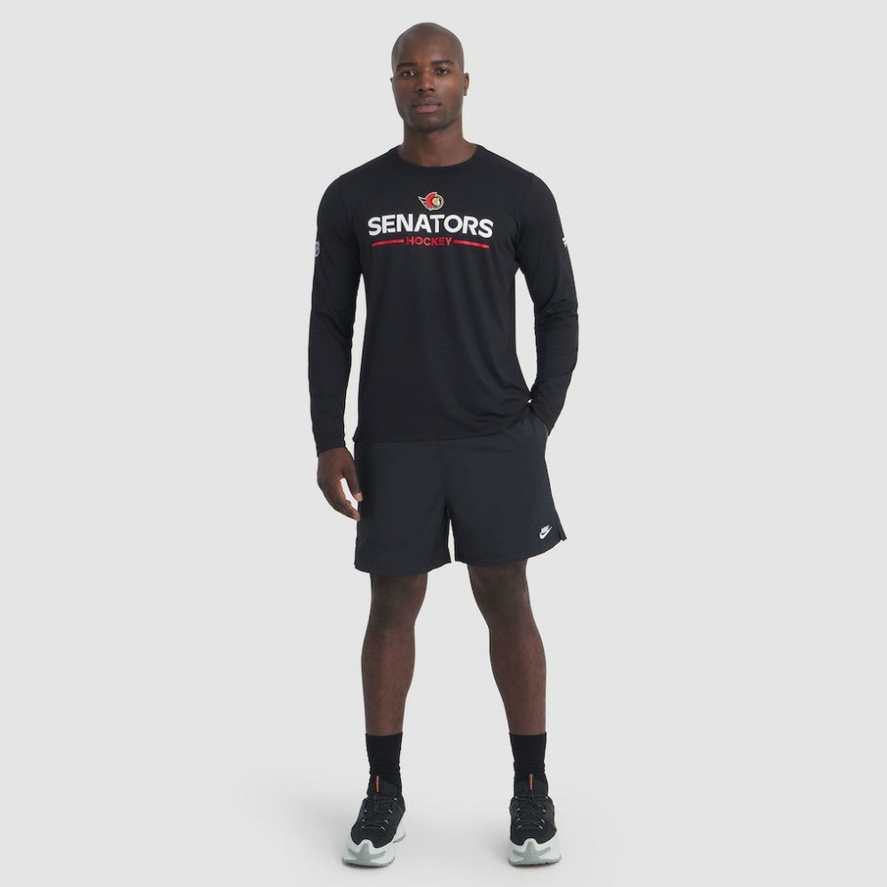 Ottawa Senators Fanatics Authentic Pro Rink Tech Long Sleeve T-Shirt - Black - NHL