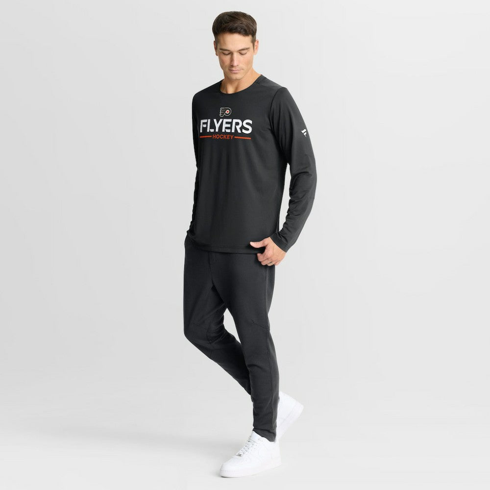 Philadelphia Flyers Fanatics Authentic Pro Rink Tech Long Sleeve T-Shirt - Black - NHL