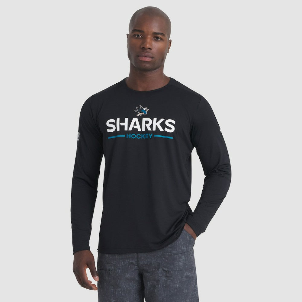 San Jose Sharks Fanatics Authentic Pro Rink Tech Long Sleeve T-Shirt - Black - NHL