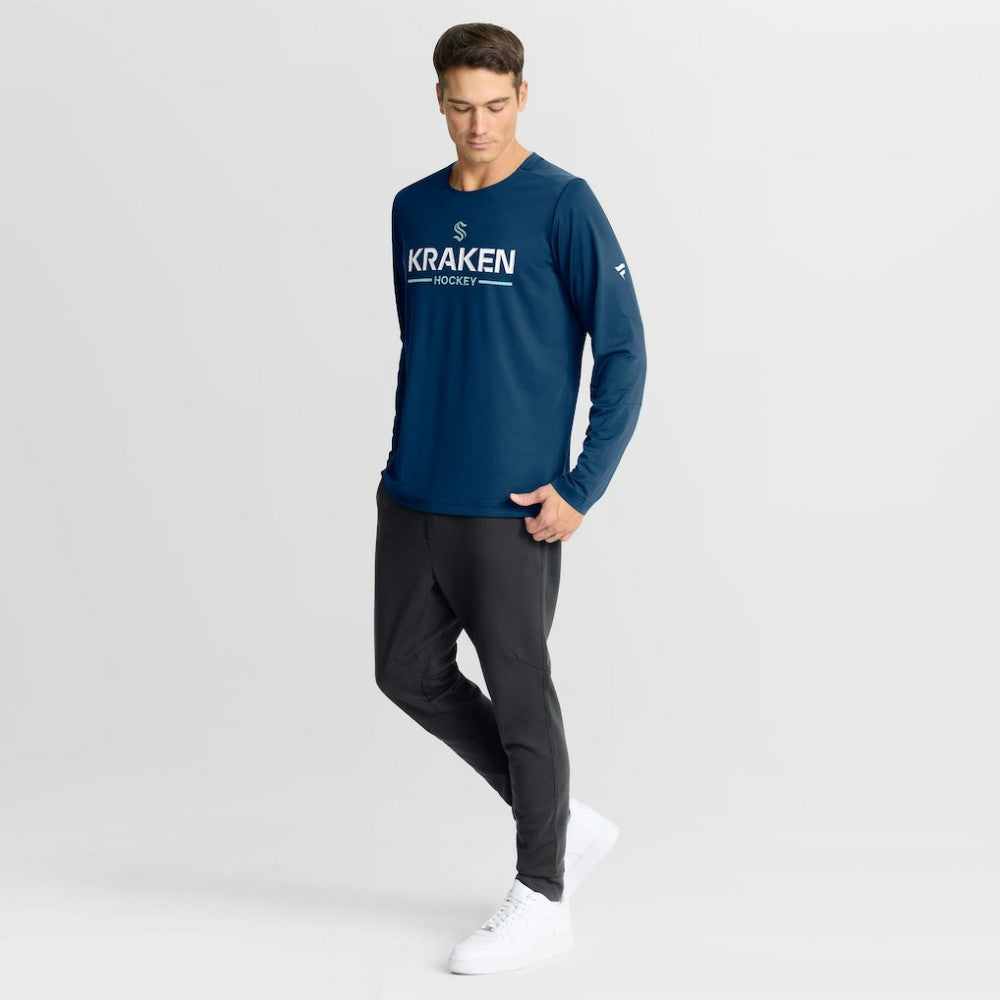 Seattle Kraken Fanatics Authentic Pro Rink Tech Long Sleeve T-Shirt - Navy - NHL