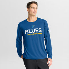 St. Louis Blues Fanatics Authentic Pro Rink Tech Long Sleeve T-Shirt - Blue - NHL