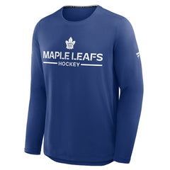 Toronto Maple Leafs Fanatics Authentic Pro Rink Tech Long Sleeve T-Shirt - Blue - NHL