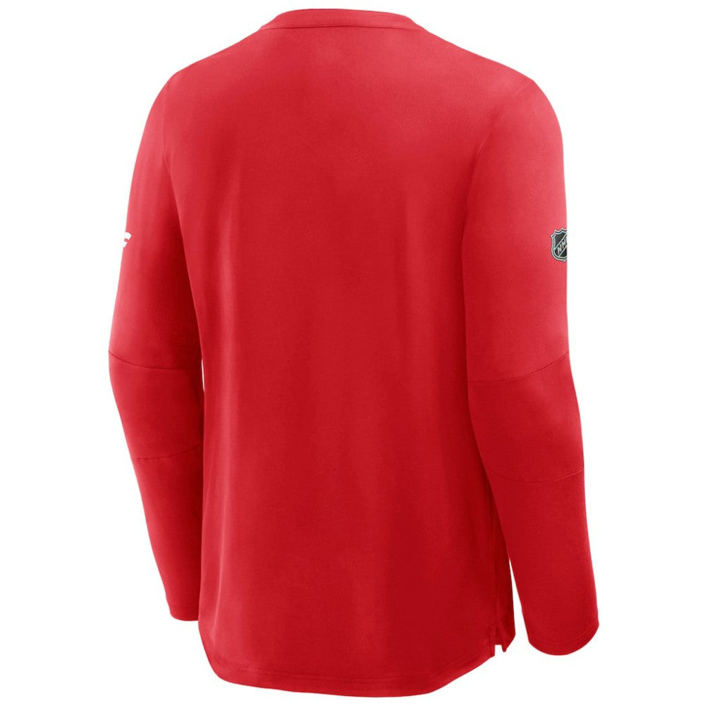 Chicago Blackhawks Fanatics Authentic Pro Centennial Rink Tech Long Sleeve T-Shirt - Red - NHL