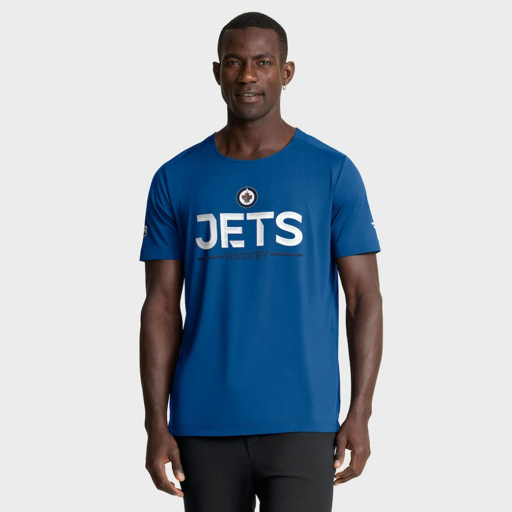 Winnipeg Jets Fanatics Authentic Pro Rink Tech T-Shirt - Blue - NHL