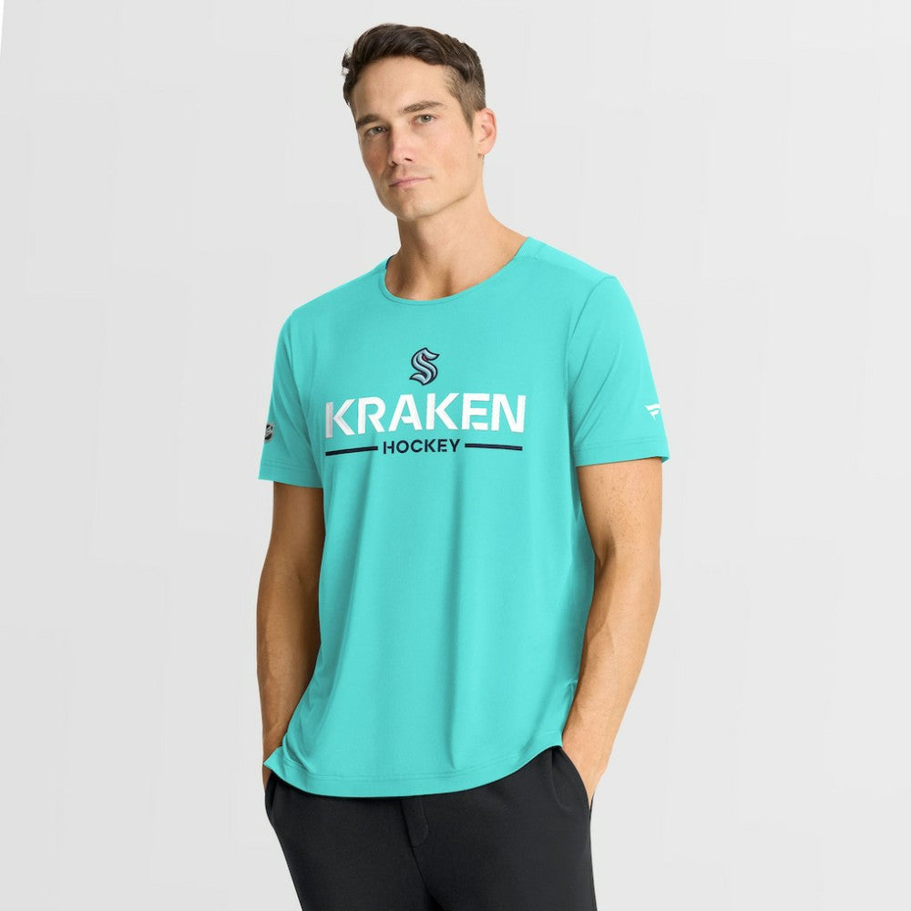 Seattle Kraken Fanatics Authentic Pro Rink Tech T-Shirt - Light Blue - NHL