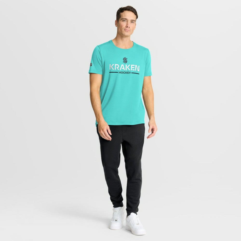 Seattle Kraken Fanatics Authentic Pro Rink Tech T-Shirt - Light Blue - NHL