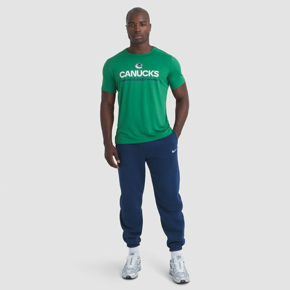Vancouver Canucks Fanatics Authentic Pro Rink Tech T-Shirt - Green - NHL