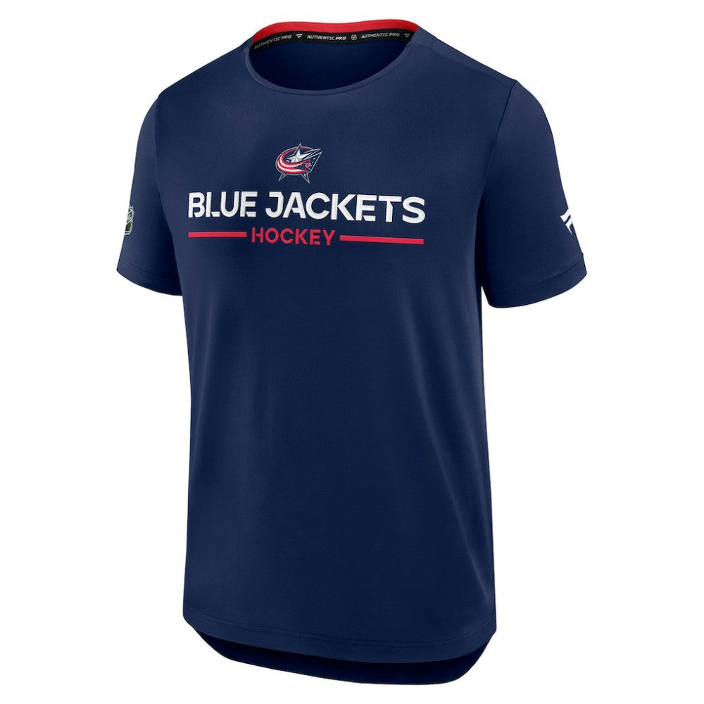Columbus Blue Jackets Fanatics Authentic Pro Rink Tech T-Shirt - Navy - NHL