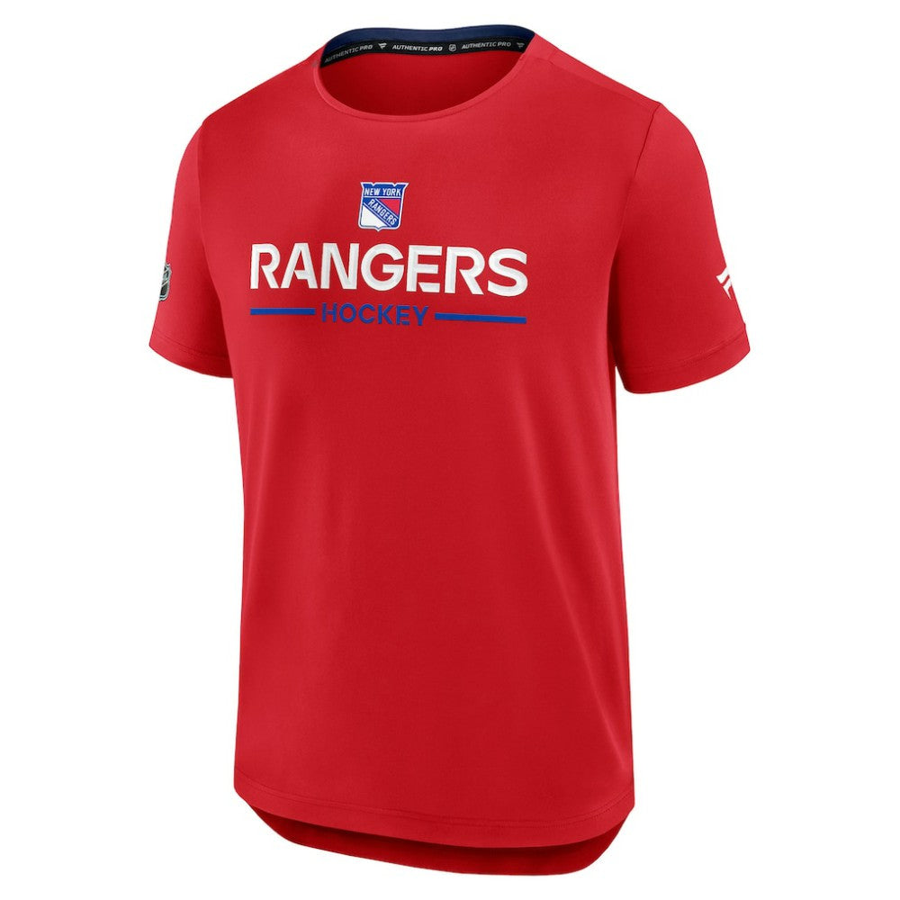 New York Rangers Fanatics Authentic Pro Rink Tech T-Shirt - Red - NHL