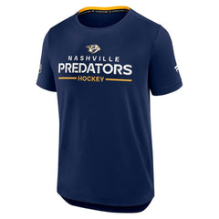 Nashville Predators Fanatics Authentic Pro Rink Tech T-Shirt - Navy - NHL