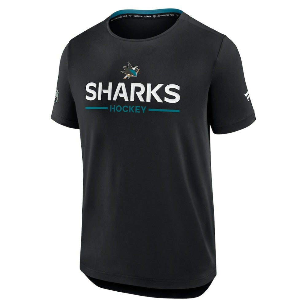 San Jose Sharks Fanatics Authentic Pro Rink Tech T-Shirt - Black - NHL