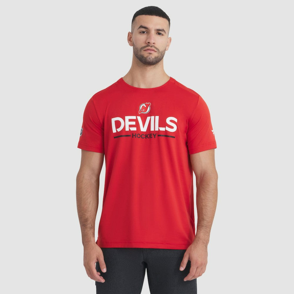New Jersey Devils Fanatics Authentic Pro Rink Tech T-Shirt - Red - NHL