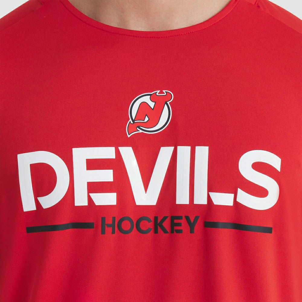 New Jersey Devils Fanatics Authentic Pro Rink Tech T-Shirt - Red - NHL