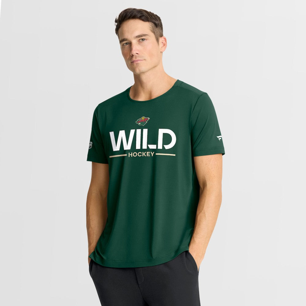 Minnesota Wild Fanatics Authentic Pro Rink Tech T-Shirt - Green - NHL
