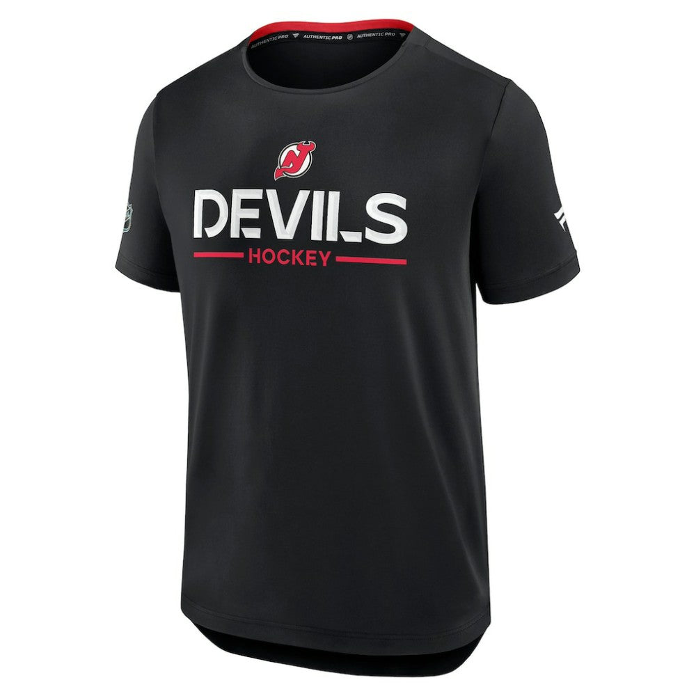 New Jersey Devils Fanatics Authentic Pro Rink Tech T-Shirt - Black - NHL