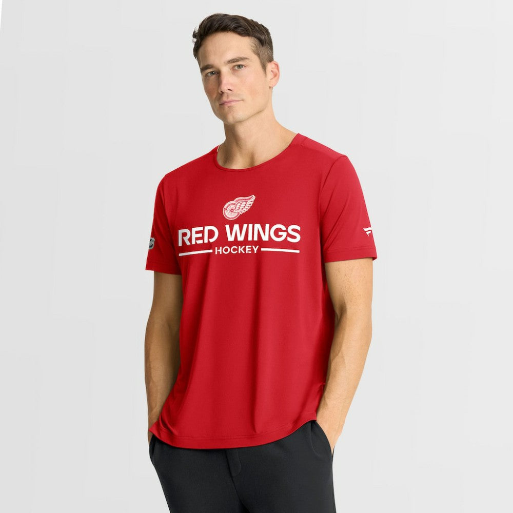 Detroit Red Wings Fanatics Authentic Pro Centennial Rink Tech T-Shirt - Red - NHL