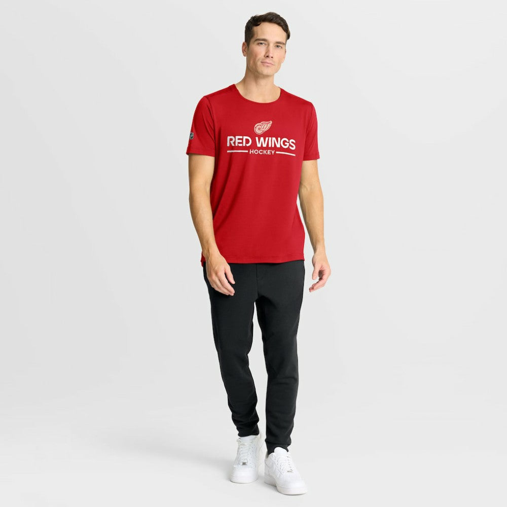 Detroit Red Wings Fanatics Authentic Pro Centennial Rink Tech T-Shirt - Red - NHL