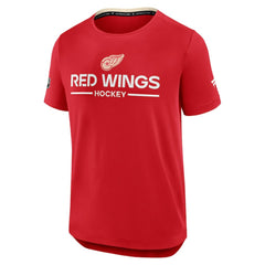 Detroit Red Wings Fanatics Authentic Pro Centennial Rink Tech T-Shirt - Red - NHL