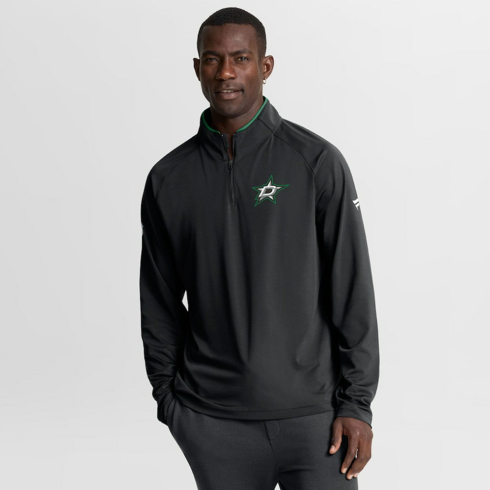 Dallas Stars Fanatics Authentic Pro Rink Training Quarter-Zip Pullover - Black - NHL