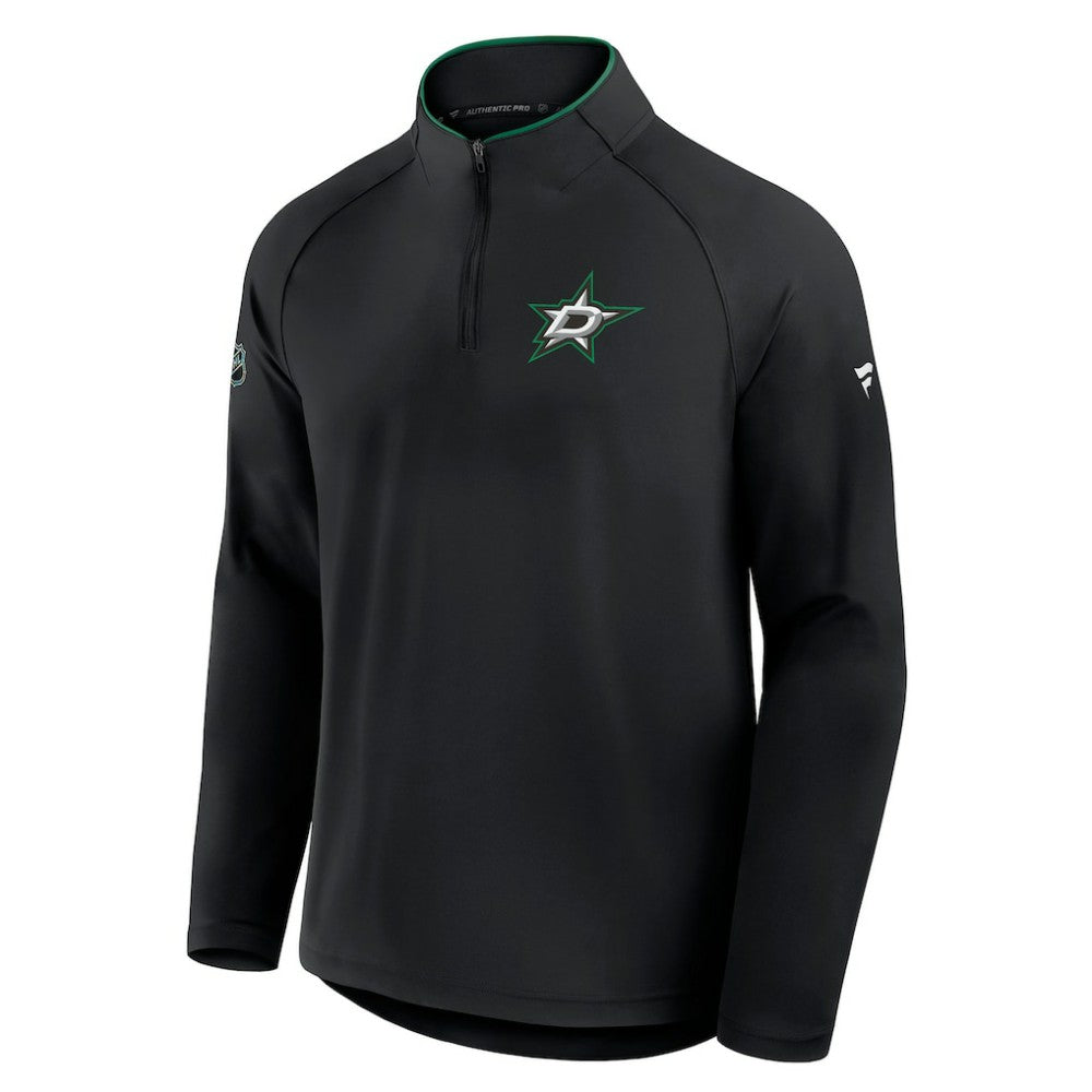 Dallas Stars Fanatics Authentic Pro Rink Training Quarter-Zip Pullover - Black - NHL