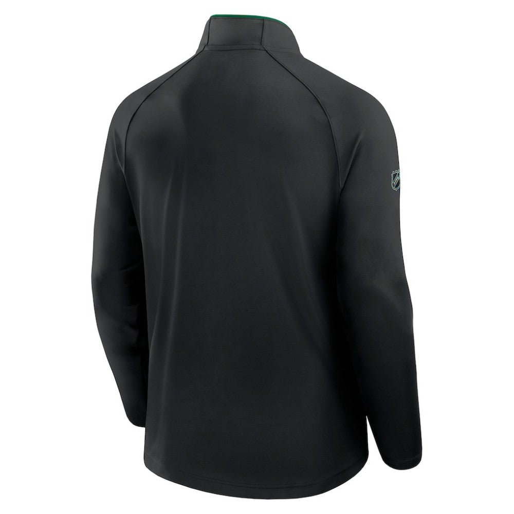 Dallas Stars Fanatics Authentic Pro Rink Training Quarter-Zip Pullover - Black - NHL