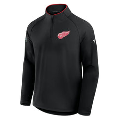 Detroit Red Wings Fanatics Authentic Pro Rink Training Quarter-Zip Pullover - Black - NHL