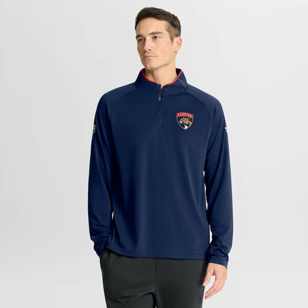 Florida Panthers Fanatics Authentic Pro Rink Training Quarter-Zip Pullover - Navy - NHL