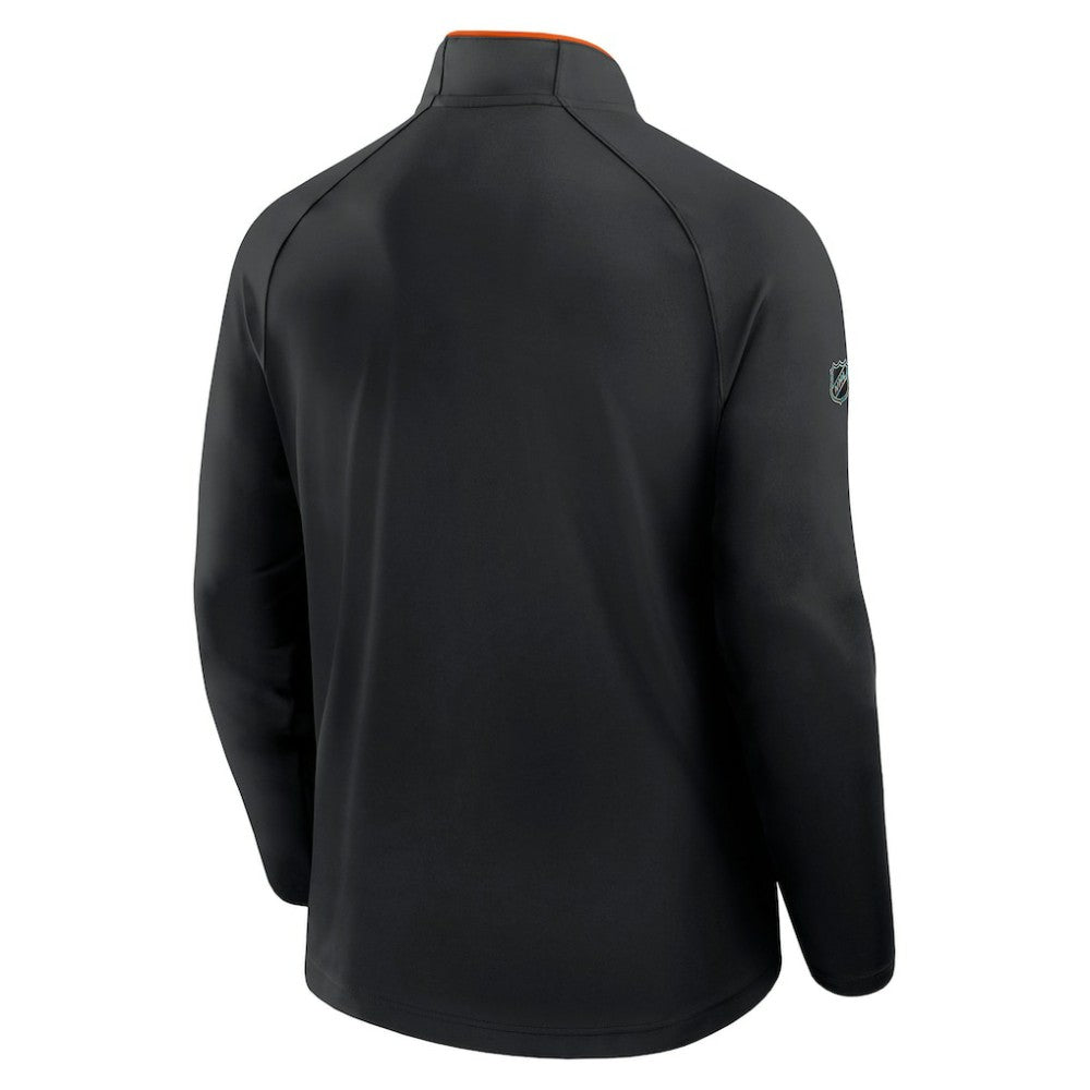 Philadelphia Flyers Fanatics Authentic Pro Rink Training Quarter-Zip Pullover - Black - NHL