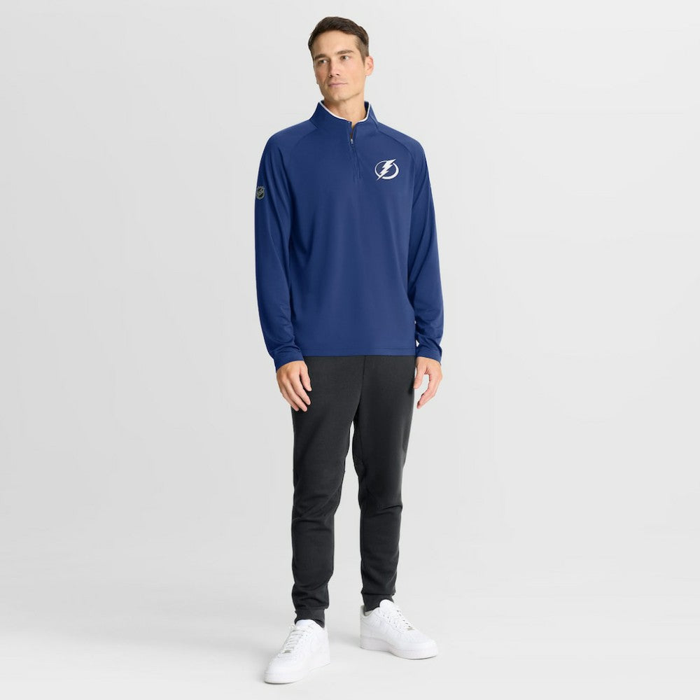 Tampa Bay Lightning Fanatics Authentic Pro Rink Training Quarter-Zip Pullover - Blue - NHL