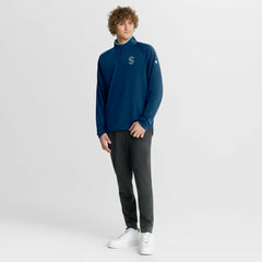 Seattle Kraken Fanatics Authentic Pro Rink Training Quarter-Zip Pullover - Deep Sea Blue - NHL