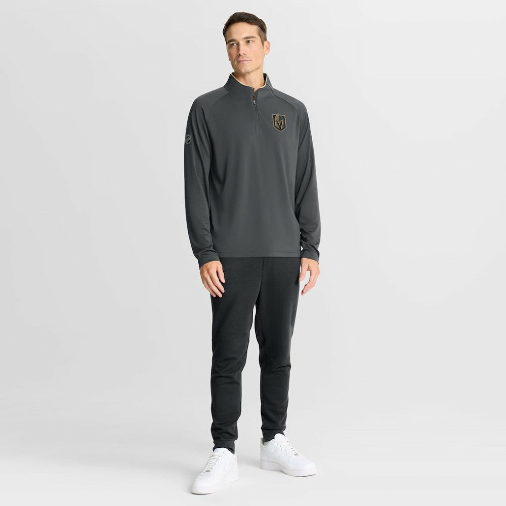 Vegas Golden Knights Fanatics Authentic Pro Rink Training Quarter-Zip Pullover - Gray - NHL