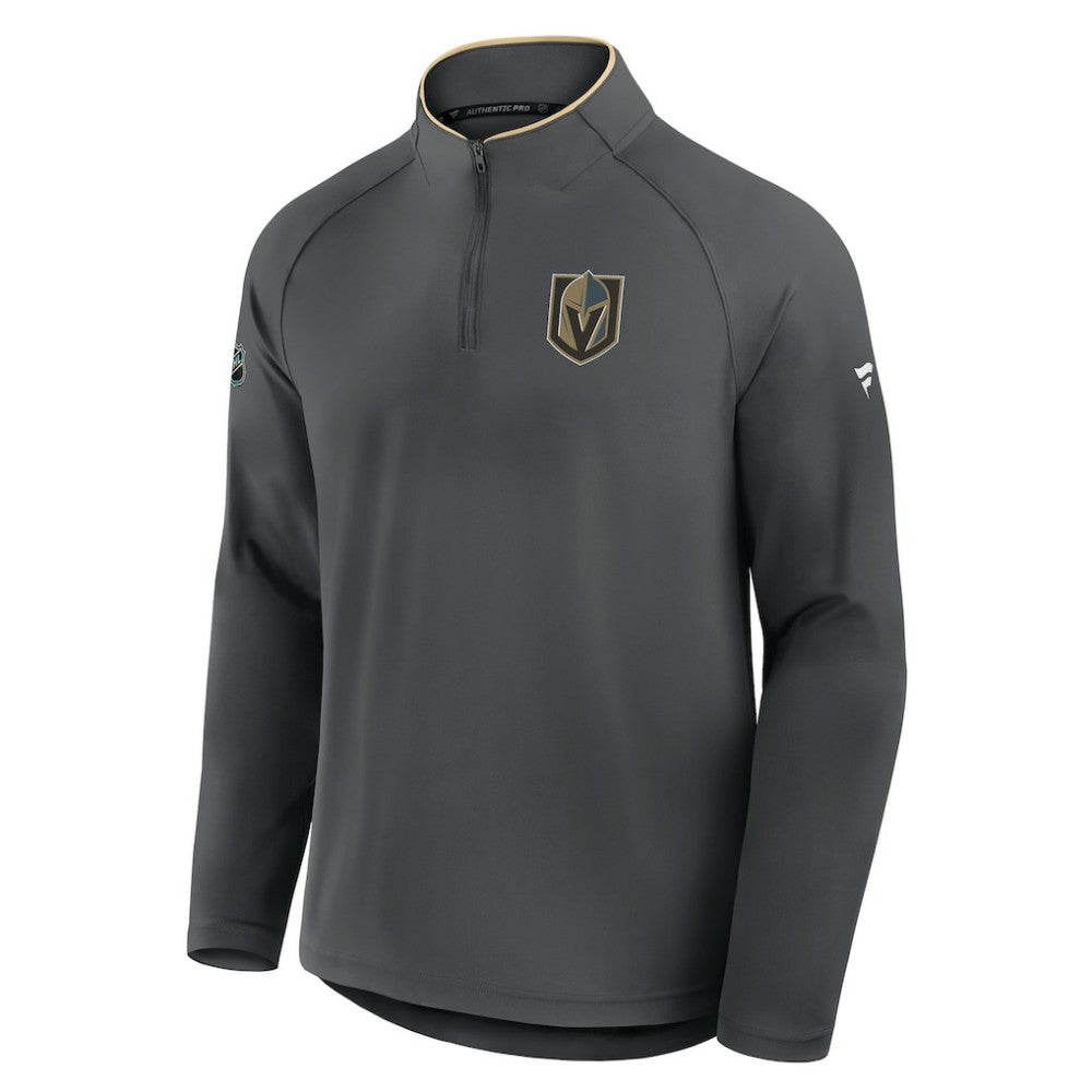 Vegas Golden Knights Fanatics Authentic Pro Rink Training Quarter-Zip Pullover - Gray - NHL