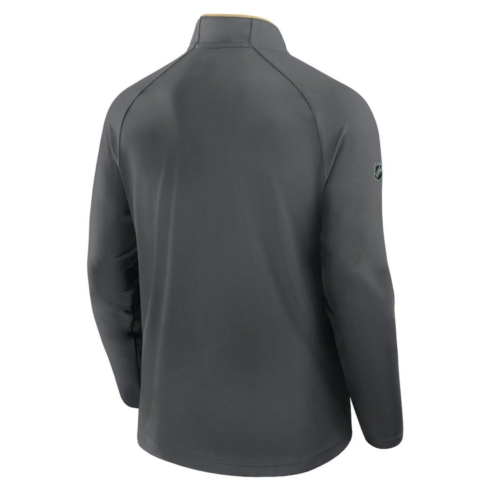 Vegas Golden Knights Fanatics Authentic Pro Rink Training Quarter-Zip Pullover - Gray - NHL