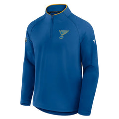 St. Louis Blues Fanatics Authentic Pro Rink Training Quarter-Zip Pullover - Blue - NHL