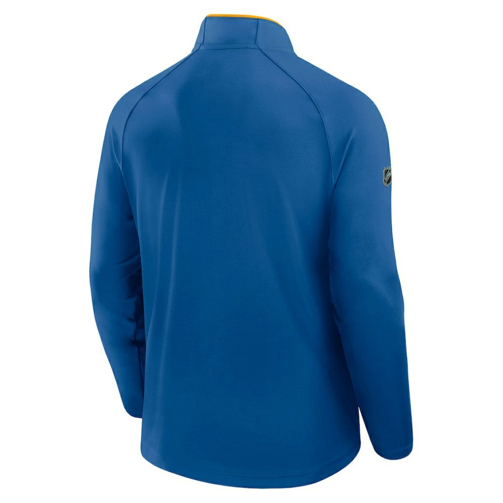 St. Louis Blues Fanatics Authentic Pro Rink Training Quarter-Zip Pullover - Blue - NHL