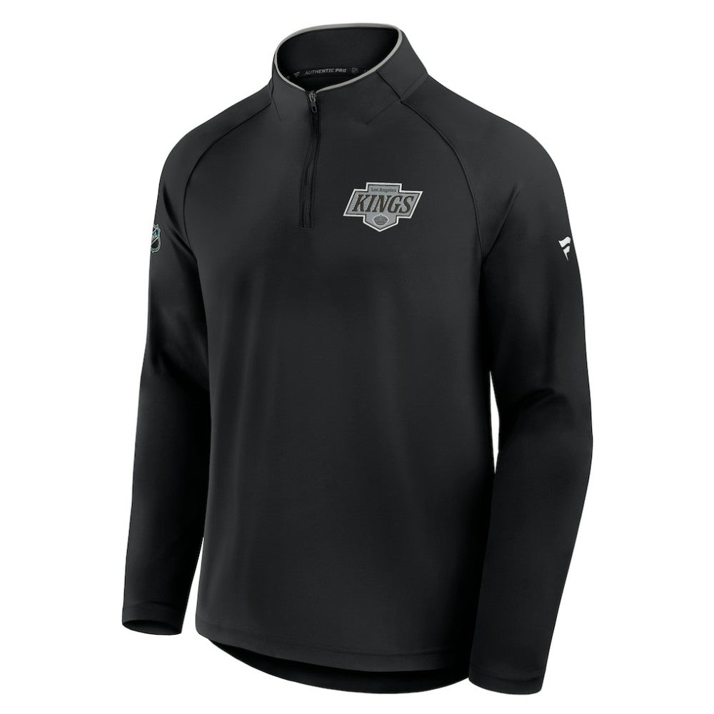 Los Angeles Kings Fanatics Authentic Pro Rink Training Quarter-Zip Pullover - Black - NHL