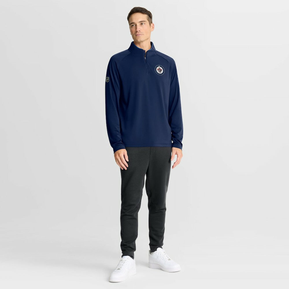 Winnipeg Jets Fanatics Authentic Pro Rink Training Quarter-Zip Pullover - Navy - NHL