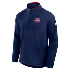 Montreal Canadiens Fanatics Authentic Pro Rink Training Quarter-Zip Pullover - Navy - NHL