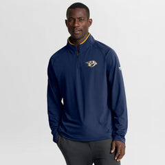 Nashville Predators Fanatics Authentic Pro Rink Training Quarter-Zip Pullover - Navy - NHL