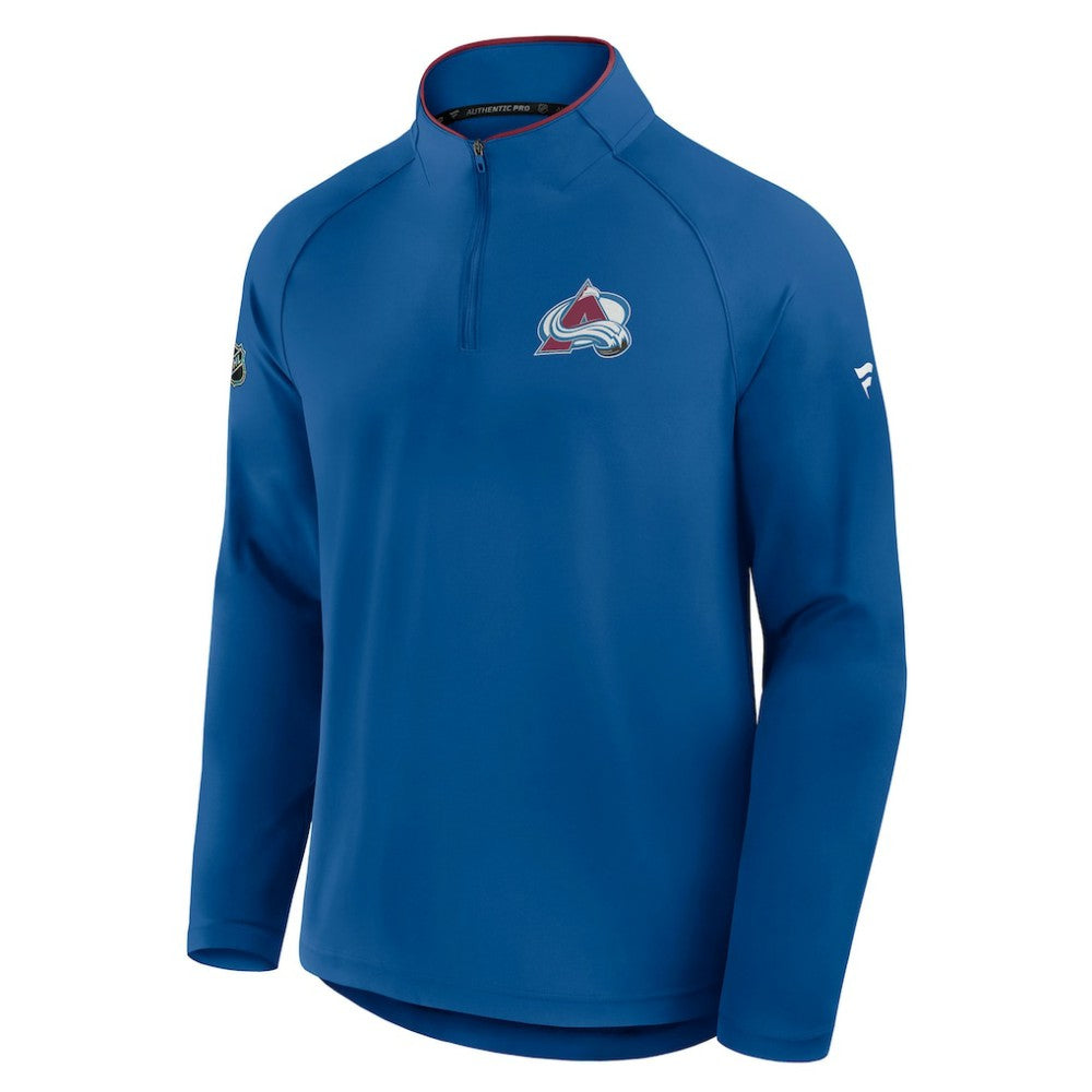 Colorado Avalanche Fanatics Authentic Pro Rink Training Quarter-Zip Pullover - Blue - NHL