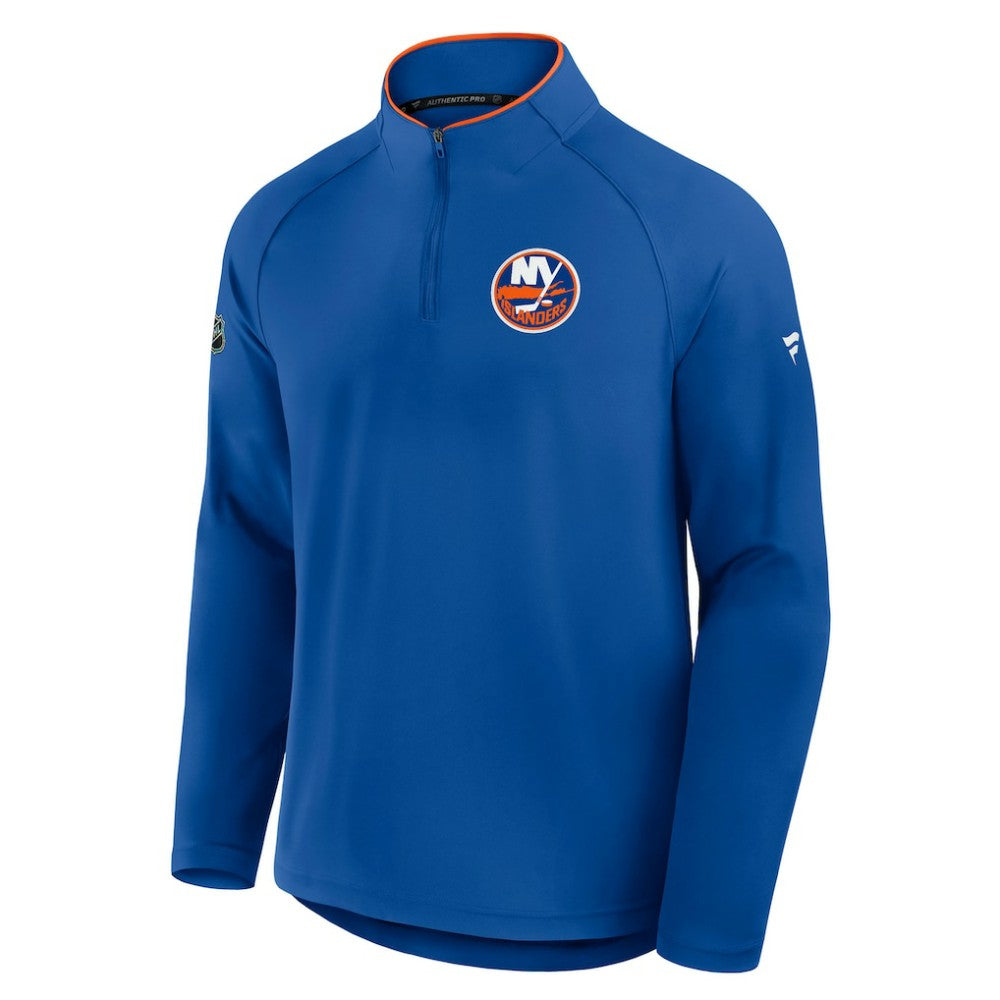 New York Islanders Fanatics Authentic Pro Rink Training Quarter-Zip Pullover - Royal - NHL